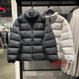 李宁2025冬季 男子健身系列防泼水立体裁剪80%鸭绒短羽绒服AYMV215