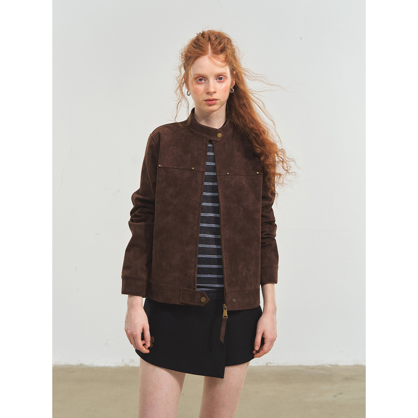 SOMESOWE 复古做旧机车夹克外套