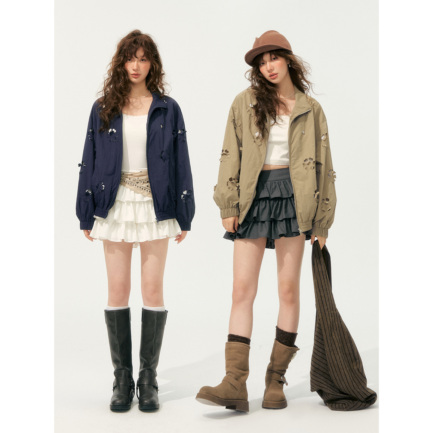 SOMESOWE重工镂空切割花朵外套女