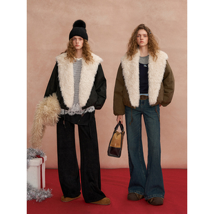 SOMESOWE 大翻领花苞短款羽绒服