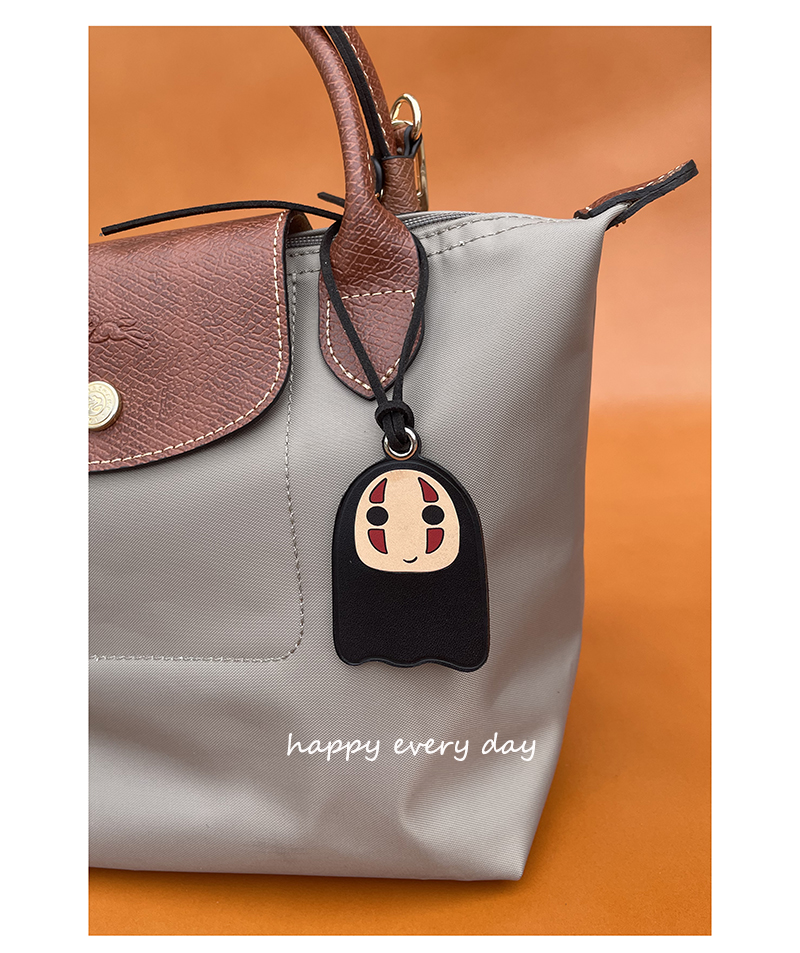 适用龙骧包包真皮挂件 无面男配饰钥匙扣汽车挂饰