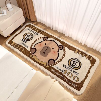 Cute Kapibala imitation cashmere bedside blanket床边毯