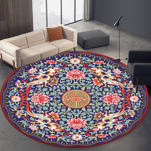Circular living room carpet, Nordic hanging basket foot pad