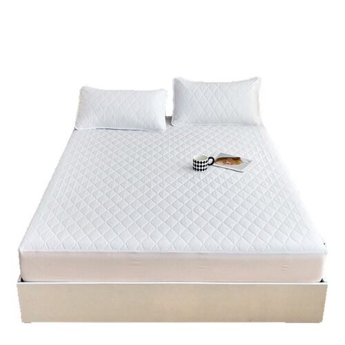Waterproof bed sheet with cotton mattress protective cover