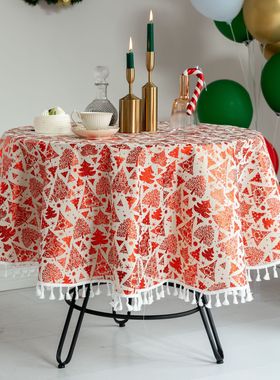 Light luxury new tablecloth Christmas tablecloth圆桌餐桌布