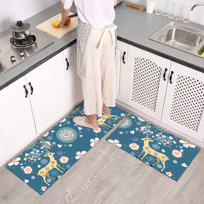 2-piece kitchen floor mat water and oil absorption floor mat