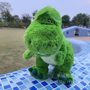 正版玩具总动员绿色爆爆龙毛绒公仔玩偶抱抱龙双肩包斜挎两用