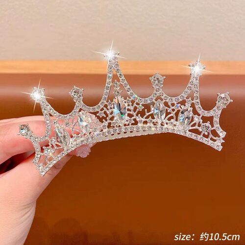 儿童公主皇冠头饰高端生日小王冠女童碎发神器发梳插梳六一发饰品