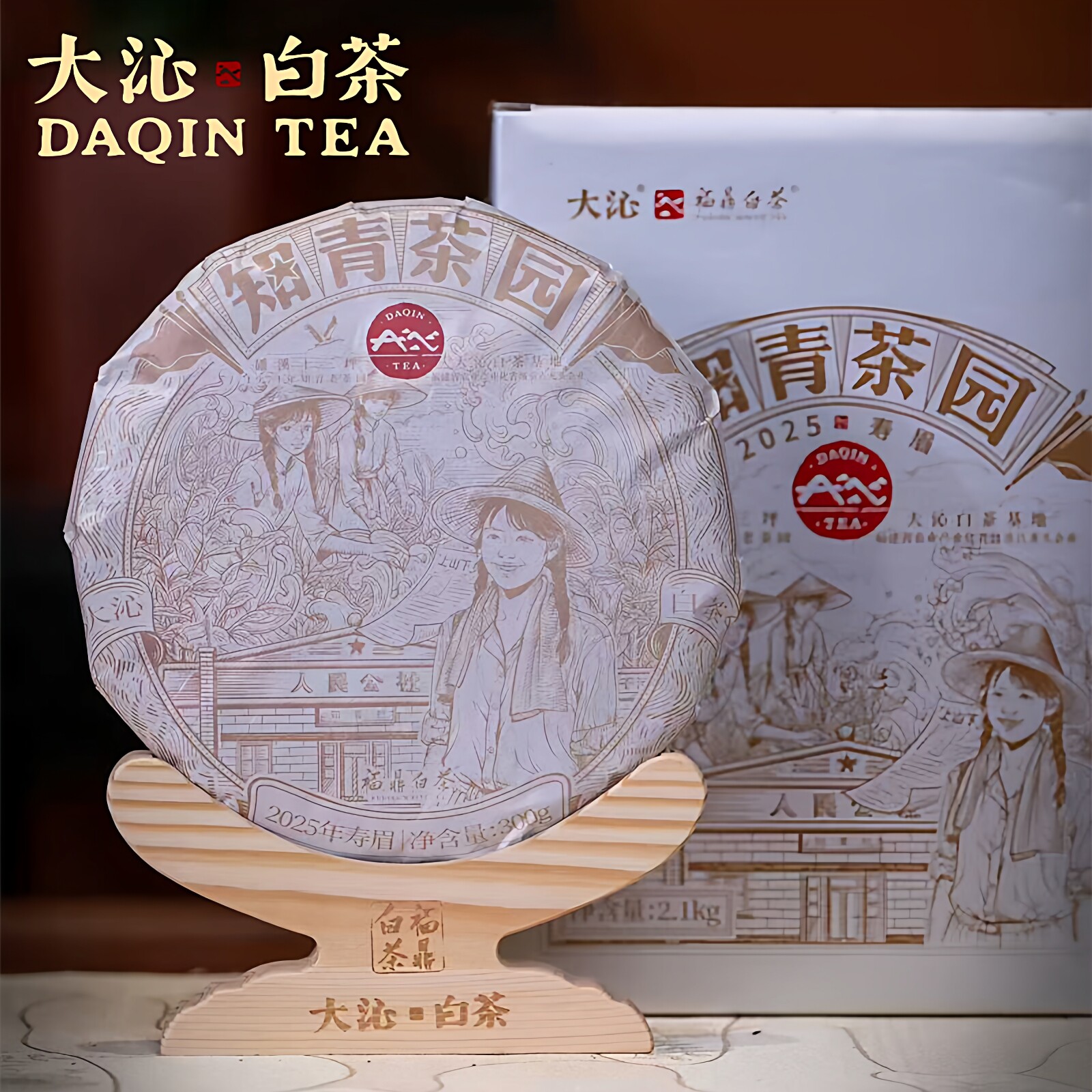 大沁白茶 2025年春茶新品 福鼎白茶寿眉饼 磻溪高山知青茶园