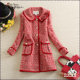 Демисезонное модное шерстяное пальто