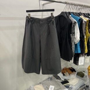 DY2596正品韩版高腰显瘦七分阔腿裤女夏季新款宽松慵懒风休闲裤潮