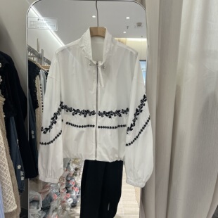 立领绣花防晒衣外套女宽松显瘦薄款 复古时尚 夹克 9875春夏新款 H26