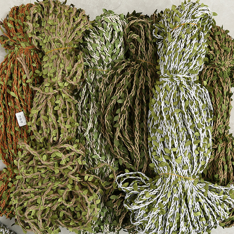 100米蠟線編織彩色麻繩樹葉
