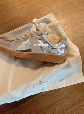 【sheii苏茵茵】升级版本~m*6拼色做旧马皮休闲运动德训鞋女板鞋