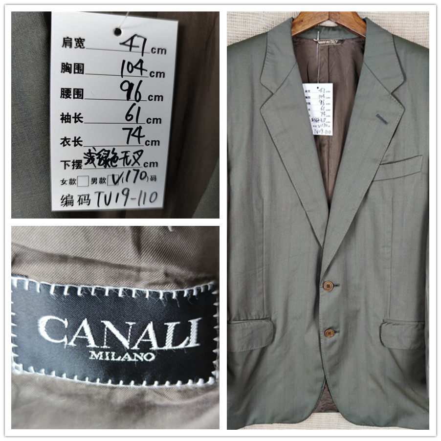 vintage古着男西装便服西服意大利品牌复古经典上衣外套单西tv19