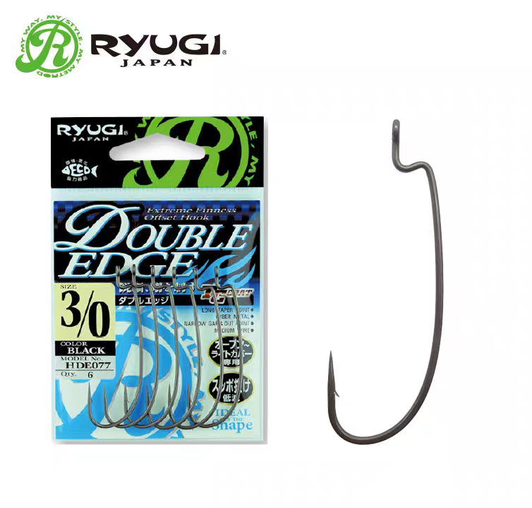 日本Ryugi流義路亚钩窄腹曲柄钓鱼钩细条鲈鱼钩软虫软饵HDE077