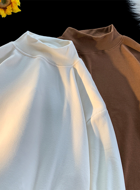 BDLS工作室文艺男女店港风情侣款德绒纯色打底衫保暖冬卫衣男T恤