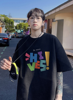 BDLS工作室文艺男女店港风情侣款华夫格短袖T恤半袖男女可穿情侣