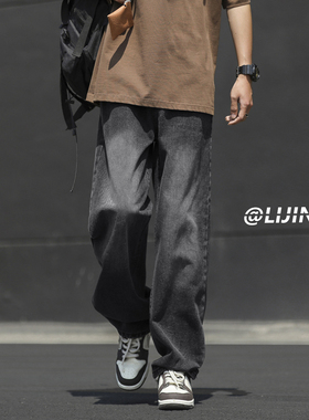 BDLS工作室文艺男女店港风情侣款夏薄款美式裤子宽松直筒休闲长裤