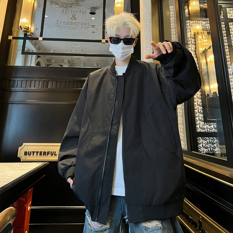 BDLS工作室文艺男女店港风情侣款飞行服夹克男女情侣款春秋外套服