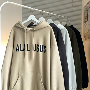 BDLS工作室文艺男女店港风情侣款新款硅胶刻字连帽卫衣外套男女款