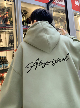 BDLS工作室文艺男女店港风情侣款连帽卫衣男帽衫外套男女可穿情侣