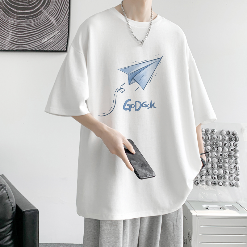 BDLS工作室文艺男女店港风情侣款潮百搭短袖T恤大码男体恤打底衫