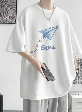 BDLS工作室文艺男女店港风情侣款潮百搭短袖T恤大码男体恤打底衫