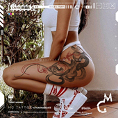 山海经玄蛇 tattoo 灵性艺术之美大图唯美纹身贴纸度假遮疤女