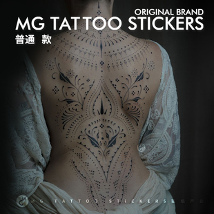 异域唯美繁花图腾满背度假旅行美体浪漫纹身贴 传语者 tattoo