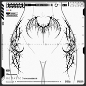 身体遮疤美体贴纸 永夜魅魔暗黑女王蔓藤荆棘腿部腹部遮疤纹身贴