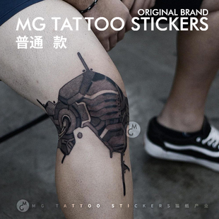 硬核机械腿图案个性 赛博朋克 酷炫男女防水大图纹身贴 tattoo