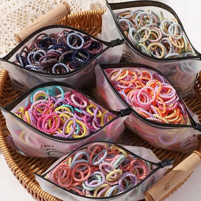 100pcs/Bag Elastic Hair Bands Girls Baby Durable Hair Access