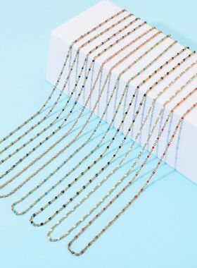 BohemiaStainless Steel Handmade Chain Colorful Dripping Oil