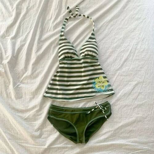 2 Piece Women's Summer Beach Bikini Set Sexy Slim Chic Flora