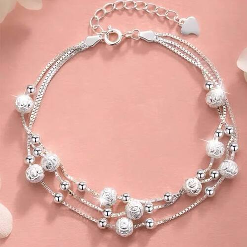 Fine  Sterling Silver Lucky Bead Bracelets For Woman Origina
