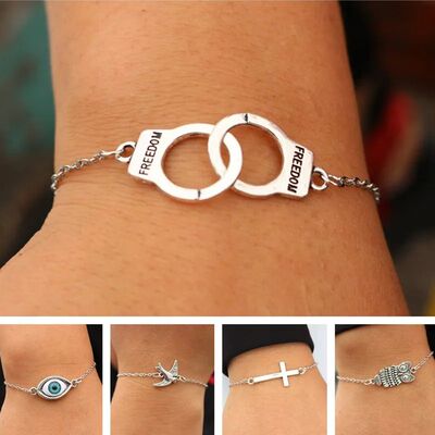Charm Bracelets For Men Women Retro Jewelry Link Chain Brace