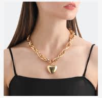 Gold Color Heart-Shaped Necklace For Women Trendy Multi-Laye thumbnail 5