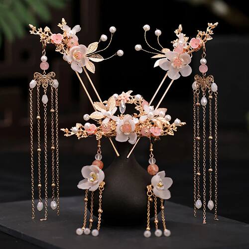Chinese Hanfu Hair Stick Hairpin Earrings Hair Accessories S