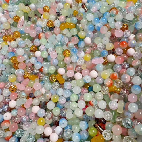 Glass beads loose beads DIY material bracelet Glass beads