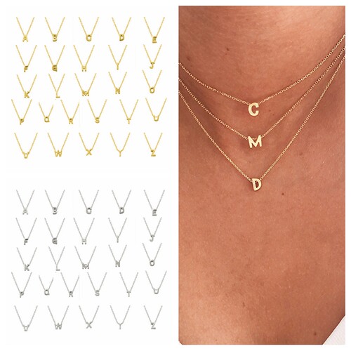 26 Letters Necklace 925 Sterling Silver Necklace For Women 2