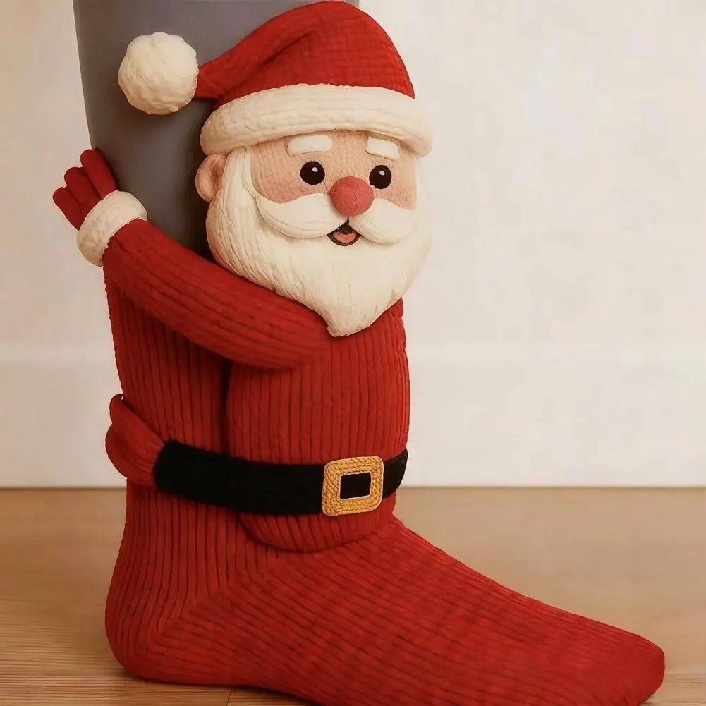 3D Knit Animal Socks Cute Floor Socks Hand Crocheted Double