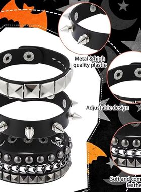 EmoIndie Grunge Studs Spiked Bracelet Goth Jewelry Accessori