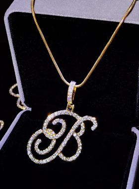 Flatfoosie New A-Z Cursive Initial Letter Name Pendant Neckl