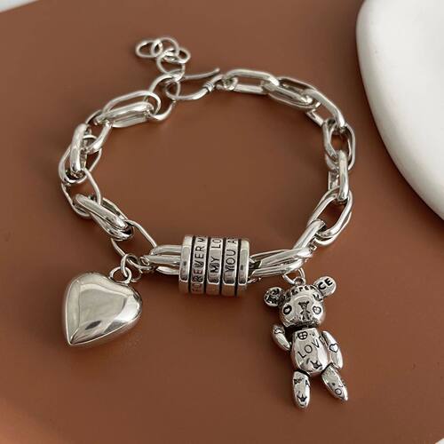 100% Solid 925 Sterling Silver Retro Bracelet for Women Men
