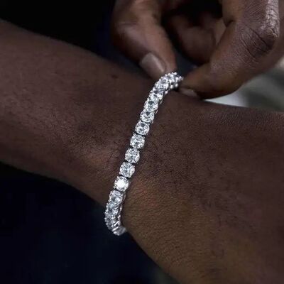 Crystal Tennis Bracelet Hip Hop Bracelet for Men Homme Trend