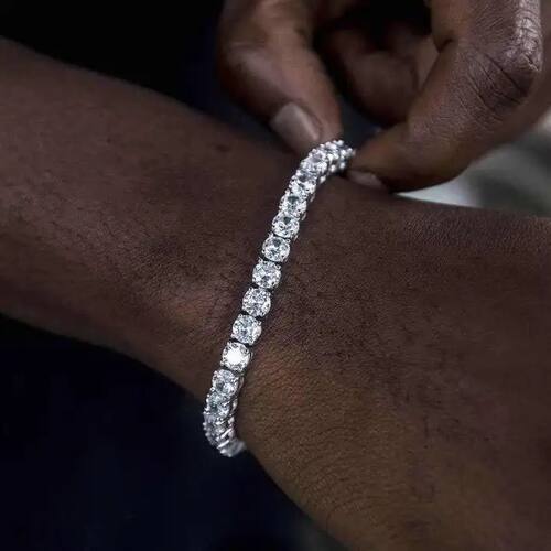 Crystal Tennis Bracelet Hip Hop Bracelet for Men Homme Trend