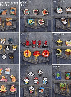 3-9pcs/set Cartoon Capybara Red Eared Rabbit Panda Cat Ename