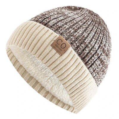 New Unisex Two-Tone Winter Hats Add Fur Lined Men And WomenW