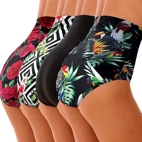 Women Bikini Shorts Swimwear High Waist Beach Swim Shorts Fl